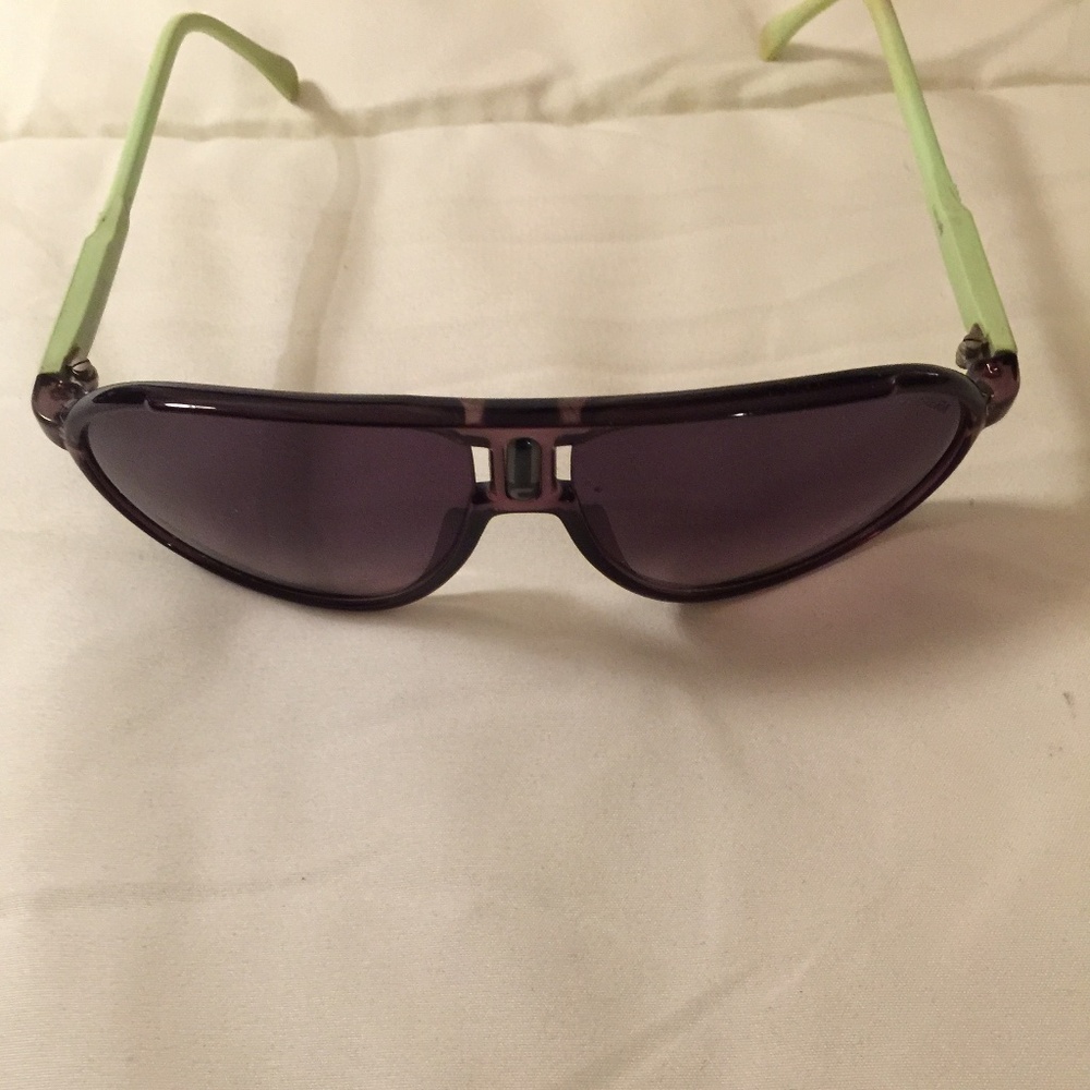 Carrera Men sunglasses with green plastic arms - pre-owned